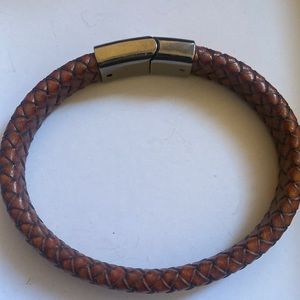 MENS BRACELET LEATHER BROWN